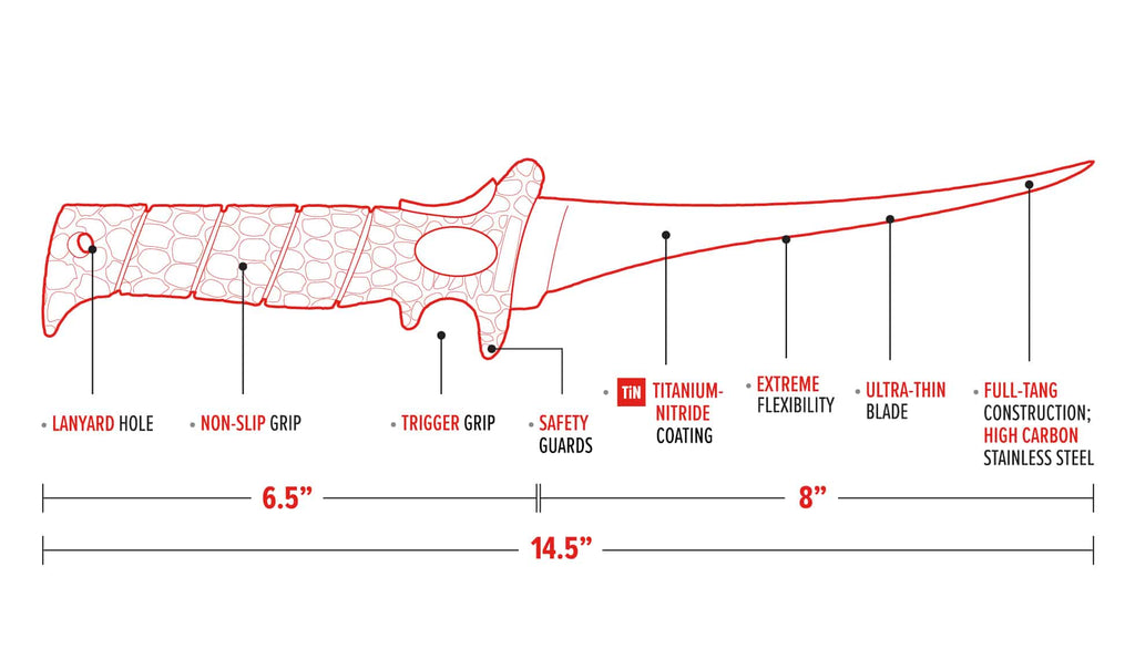 Bubba 8" Ultra Flex Fillet Knife