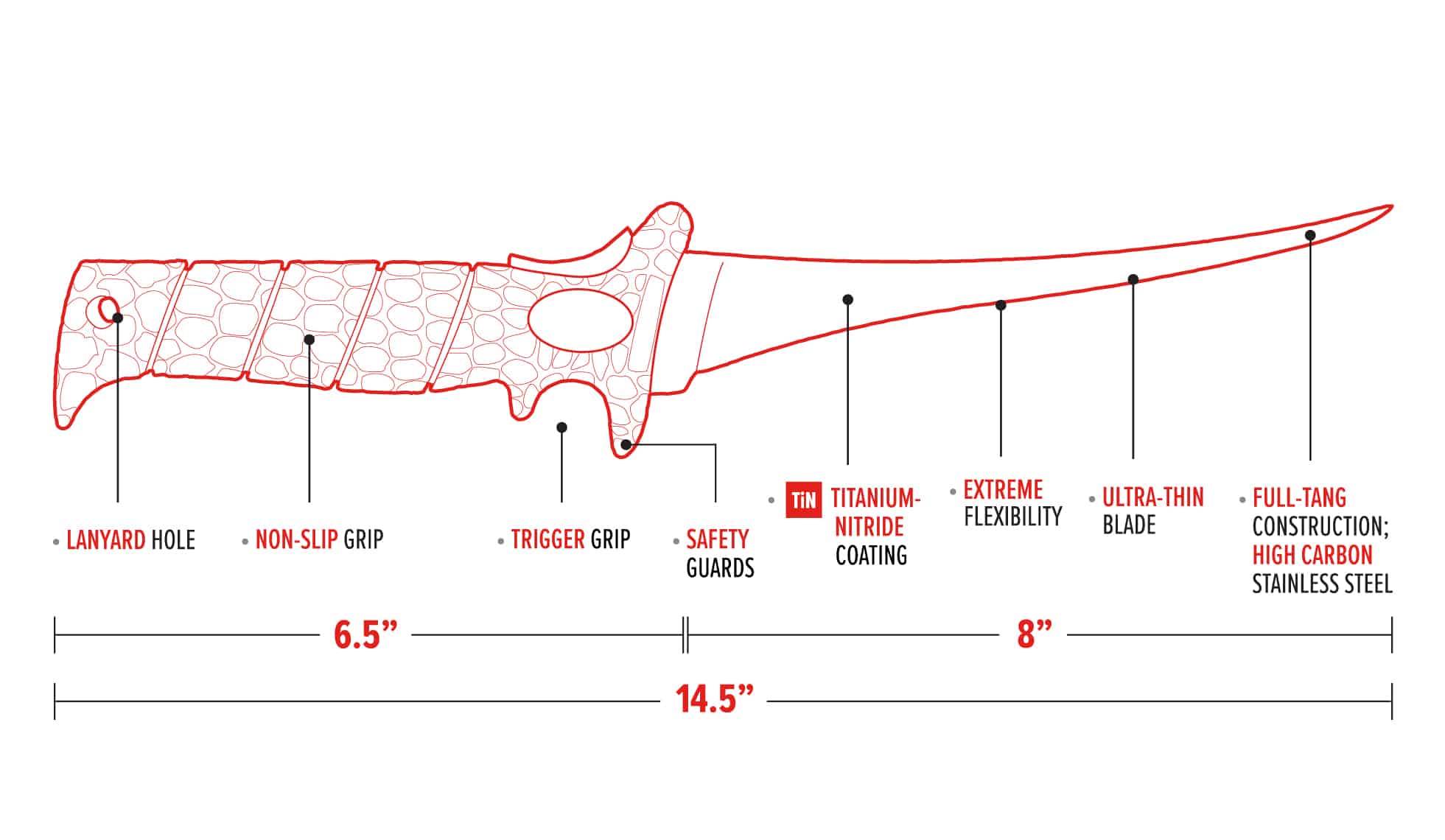 Bubba 8" Ultra Flex Fillet Knife