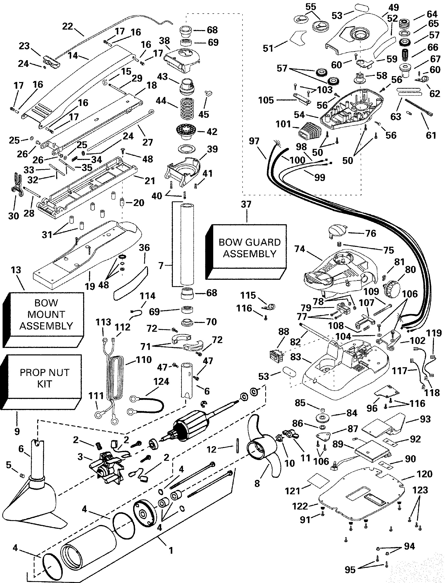 OMC Evinrude Johnson Cable Bow Arm