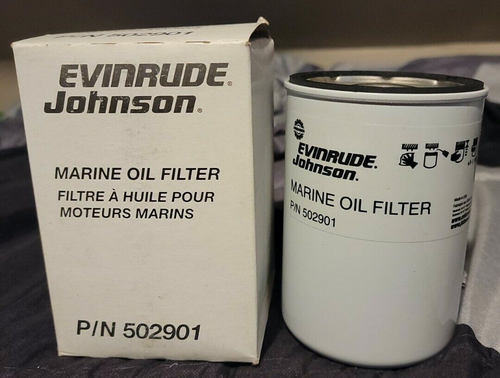OMC Evinrude Johnson Marine Oil Filter — OEM Sterndrive & Inboard GM V6/V8 (502901)