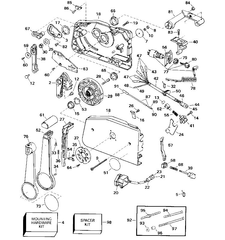 OMC Evinrude Johnson Mount Assembly