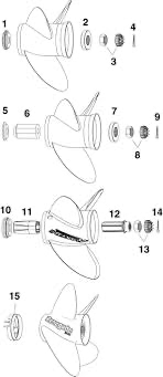 OMC Evinrude Johnson KT Assembly V6 Prop Hardware