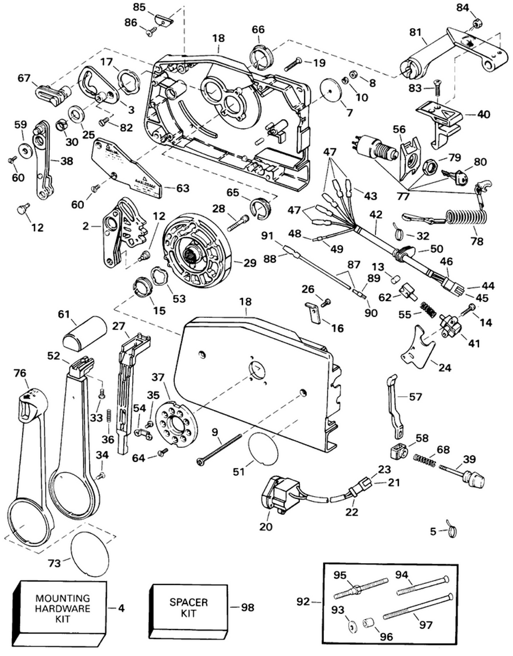 OMC Evinrude Johnson Switch Assembly
