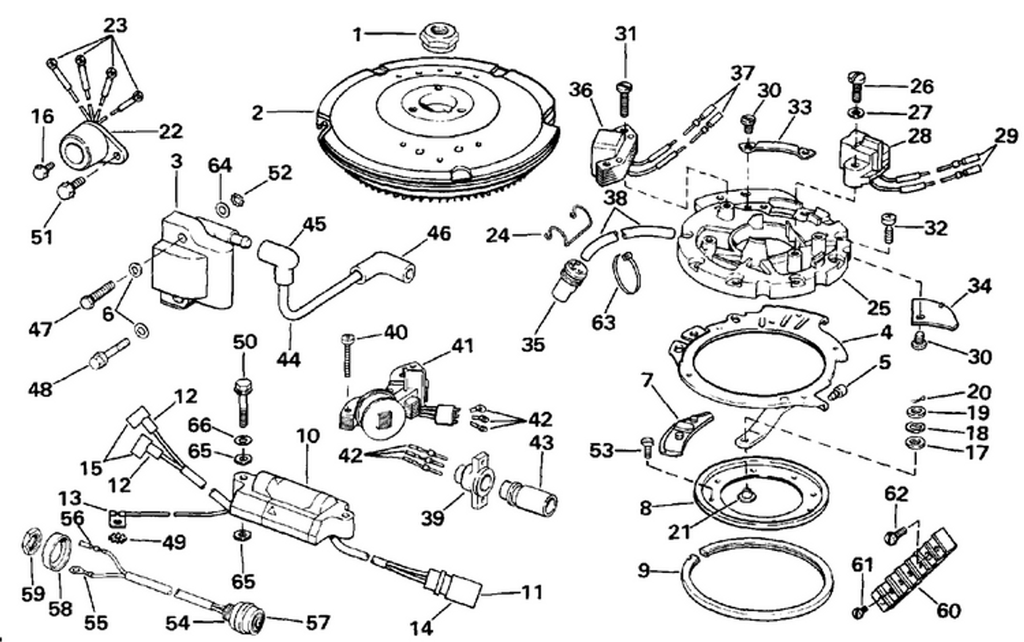 OMC Evinrude Johnson Cam Crew Assembly