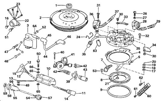 OMC Evinrude Johnson Cam Crew Assembly