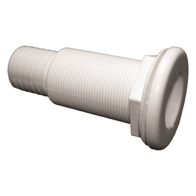T-H Marine Straight Thru-Hull Connectors-Plastic and Chrome Plated