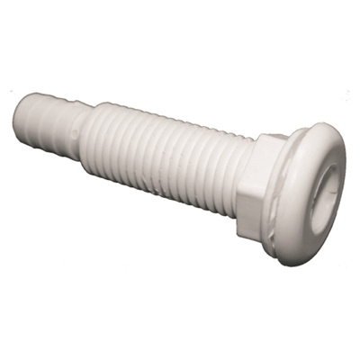 T-H Marine Straight Thru-Hull Connectors-Plastic and Chrome Plated