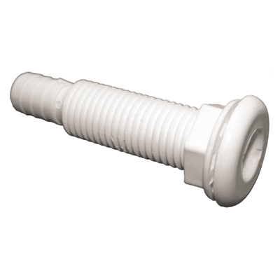 T-H Marine Straight Thru-Hull Connectors-Plastic and Chrome Plated