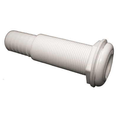 T-H Marine Straight Thru-Hull Connectors-Plastic and Chrome Plated