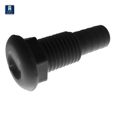 T-H Marine Straight Thru-Hull Connectors-Plastic and Chrome Plated