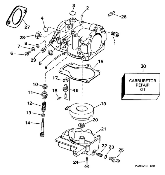 OMC Evinrude-Johnson Float Chamber